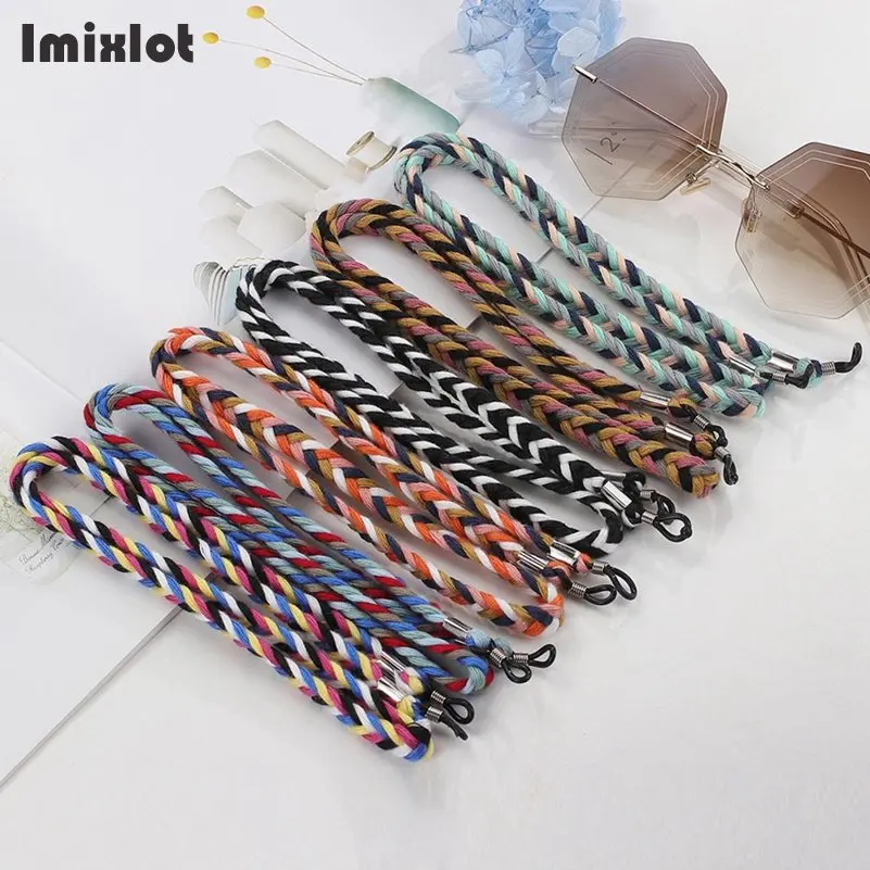 

1PC Retro Braided Sunglasses Lanyard Strap Thick Eyeglass Glasses Chain Cord Holder Spectacles Reading Glasses Ropes For Men