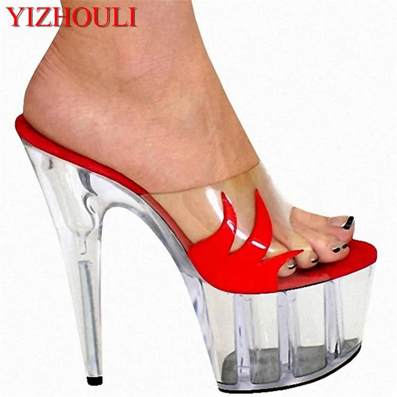 15cm Sexy super high shoes with steel tube and sexy necessary nightclubs with sexy shoes foreign trade big yards Sandals