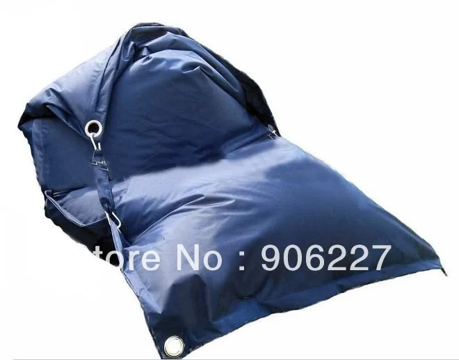 The original !!  outdoor buggle up Navy blue bean bag, large strong beanbag chair - free shipping