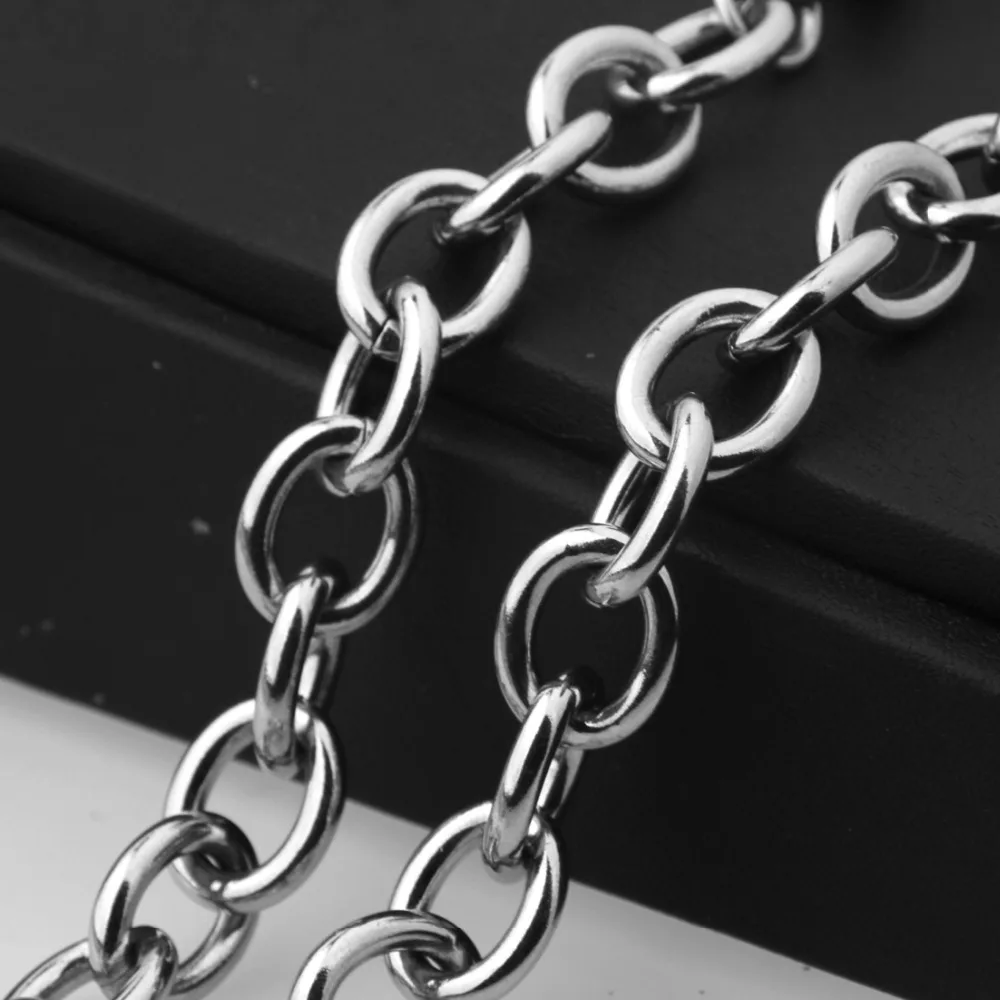 11/13/15mm 316L Stainless Steel Big O Link Chain Necklace Boys Mens Chain Fashion jewelry