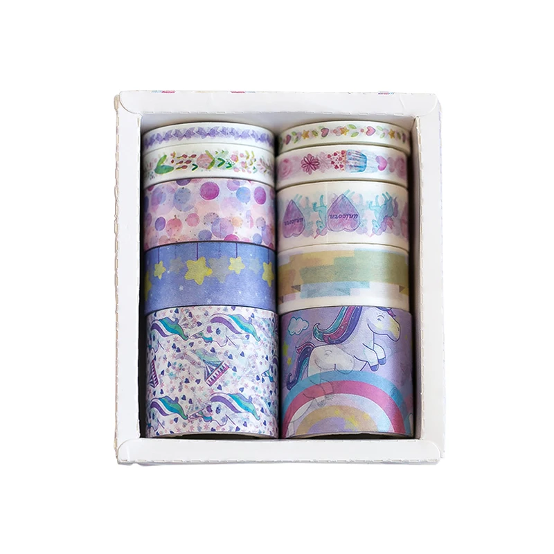 10pcs/lot Ocean Stars Wisteria Floral Cute Paper Masking Washi Tape Set Japanese Stationery Kawaii Scrapbooking Supplies Sticker