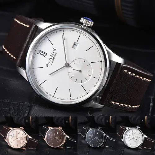 

Parnis Mechanical Watches Minimalist Watch for Men Wristwatch Waterproof Automatic hombre Relogio Masculino Calendar