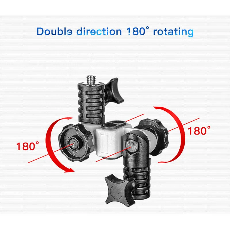 Универсальный металлический кронштейн HPUSN N1 для холодного башмака адаптер для горячего башмака для триггера двойной держатель зонта поворотный кронштейн для осветительной стойки