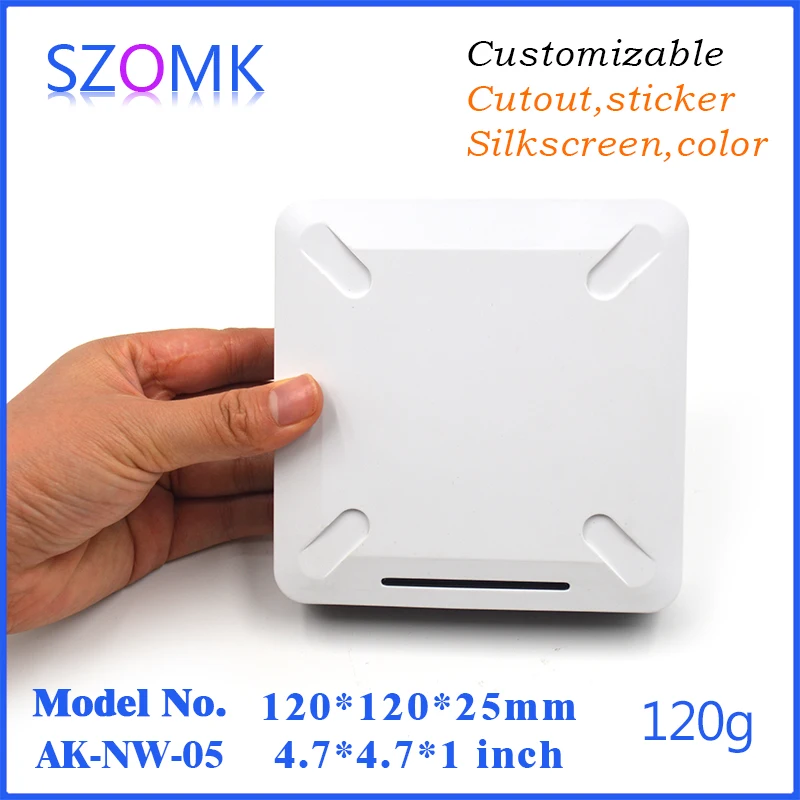 Plastic box case electronic project box wifi router enclosure (1Pc) 120*120*25mm electronics enclosures for pcb junction box