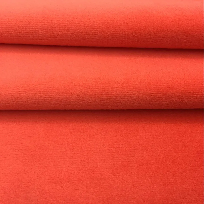 ZYFMPTEX Brand Fabric 2017 Cheapest Soft Plush Toy Eco-friendly Diy Fabric 150x50cm Red color 1.5mm Short Pile Cheepest Price