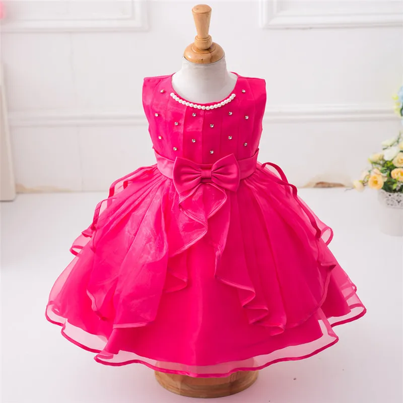 Vestido de princesa infantil, vestido costurado à mão com pérolas e flores, vestido de casamento para aniversário, festa de tarde