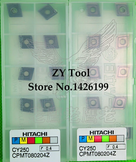 

Free shopping! HITACHI 10PCS CPMT080204Z CY250 lathe cutting tools CNC blade alloy carbide cutting tool carbide inserts