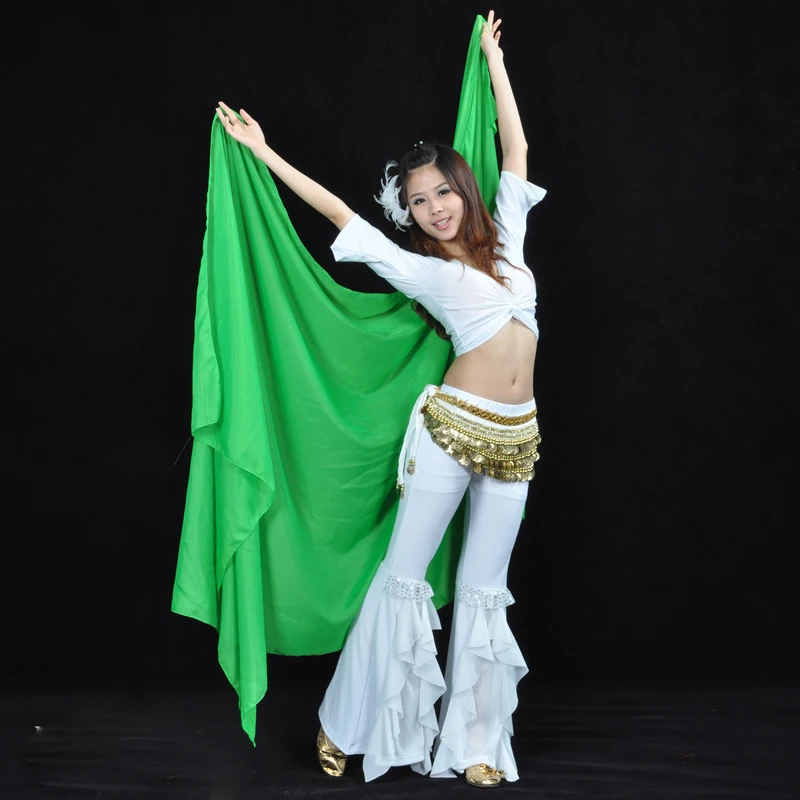 Belly Dance Accessories Scarf Shawl Light Texture Rectangle Veils Professional Women Belly Dance Chiffon Veil (250cm x 120cm)