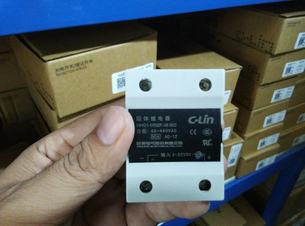 

Brand new original authentic C-Lin HHG1-1/032F-38 80Z Single Phase DC Control AC SSR-DA Solid State Relay 80A