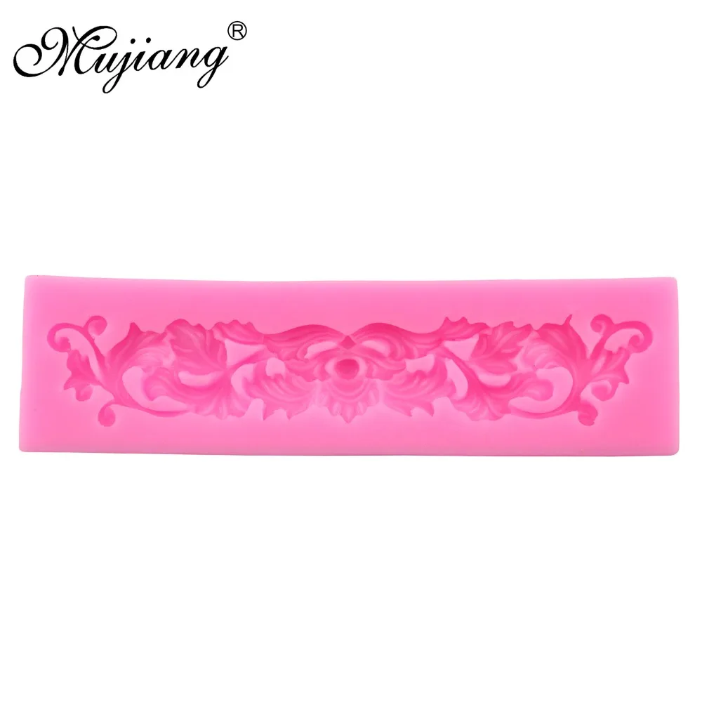 Mujiang DIY Leaf  Lace Silicone Molds Gum Paste Chocolate Fondant Sugarcraft Cake Border Decorating Tools