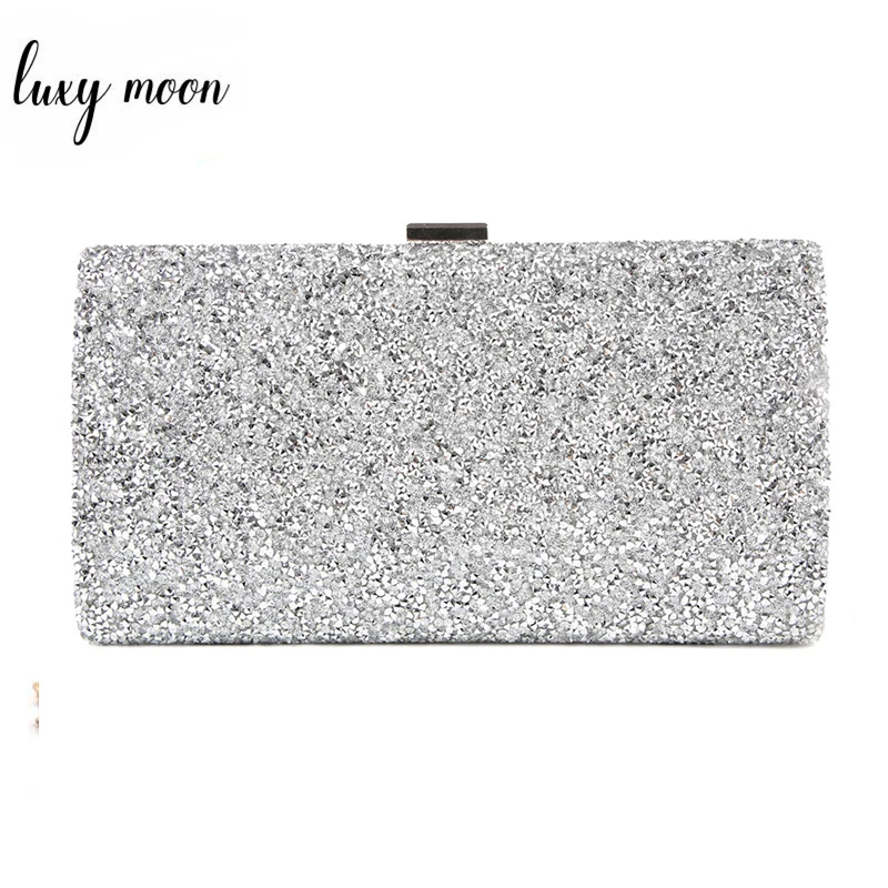 Woman Evening bag Women Diamond Rhinestone Clutches Crystal Day Clutch Wallet Wedding Purse Party Banquet Black/Gold/Silver