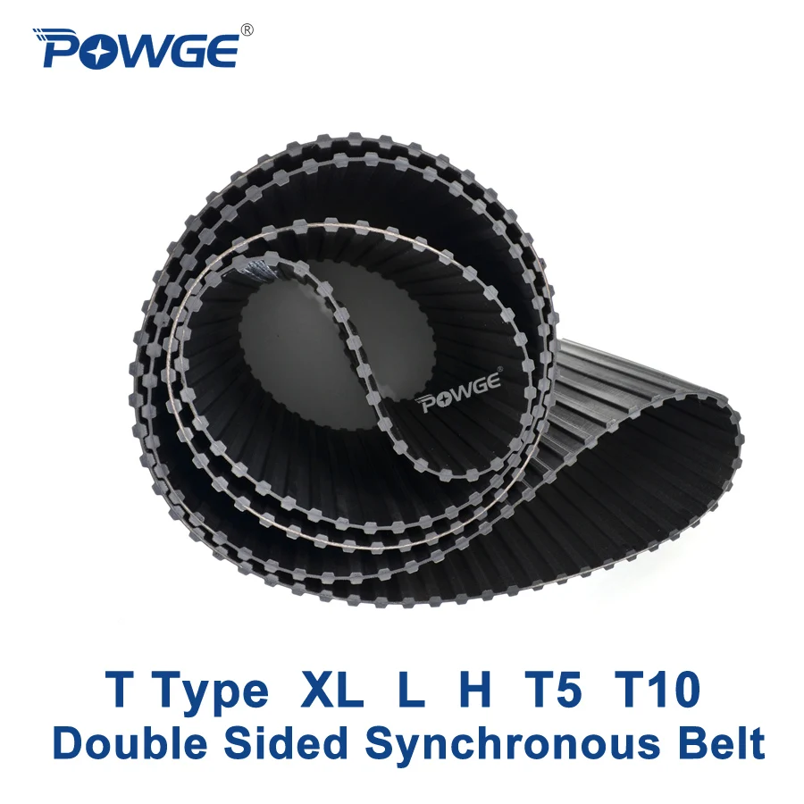 

POWGE XL L H T5 T10 Double Sided Synchronous belt Customized production all kinds of XL L H T5 T10 Double Tooth Timing Belt