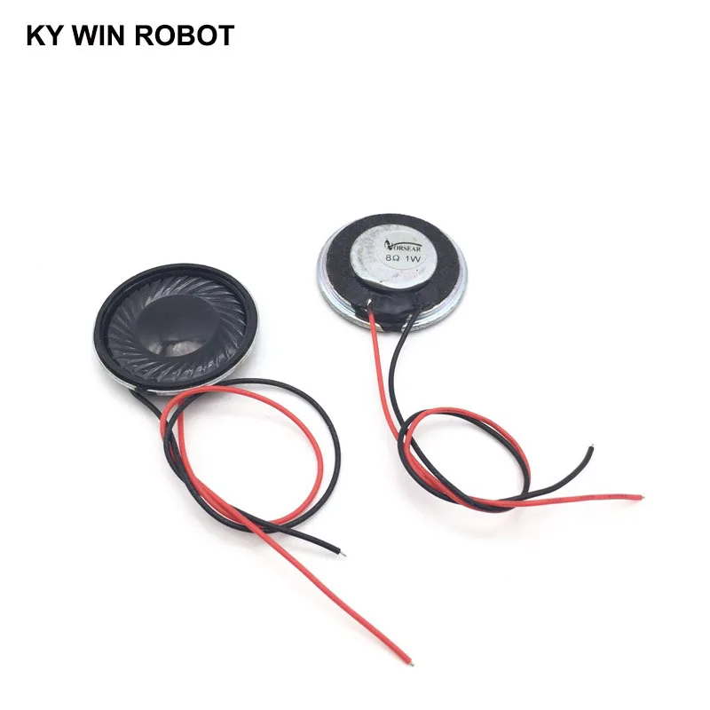 2 teile/los Neue Ultra-dünne lautsprecher 8 ohm 1 watt 1 W 8R lautsprecher Durchmesser 28MM 2,8 CM dicke 5MM mit draht länge 13CM