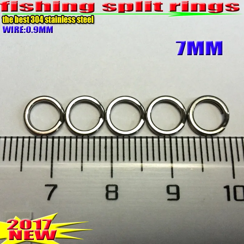 2020HOT fishing split rings 4.5MM--17.2MM fishing accessories quantity:100pcs/lot high quality304 stainless steel choose size!!!