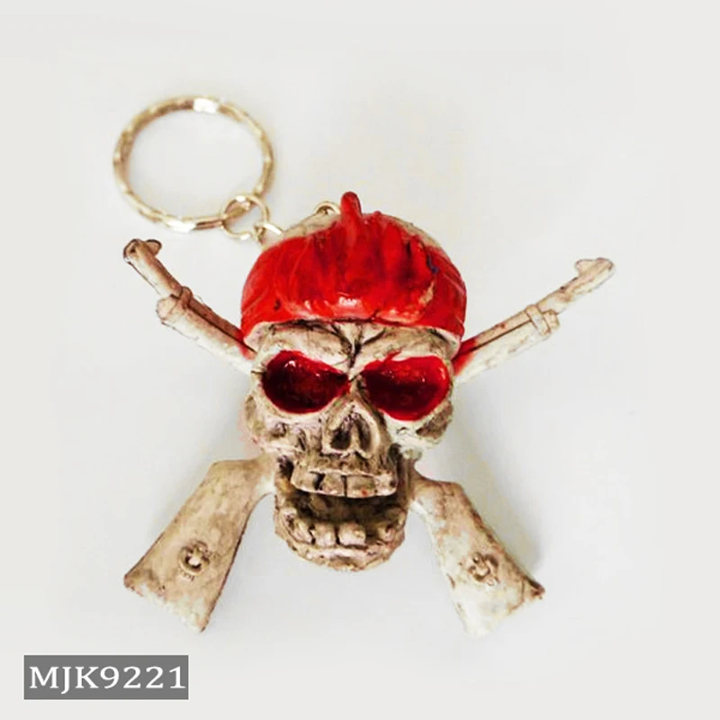 Gothic Death Skull Key Chain Gadget For Men Vintage Rubber Motor Devil Skeleton Keychain On Bag Car Jewelry Halloween Party Gift