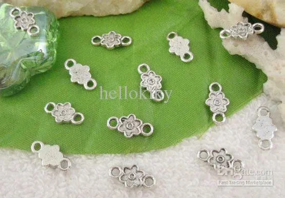 

600pcs Tibetan silver Metal flower connector links A10049