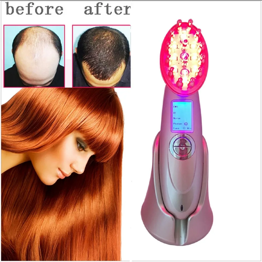 

USB Charging Electric Treatment intensified Comb Vibrating Scalp Massage Hair Growth Stimulate Brush Hair Massage head