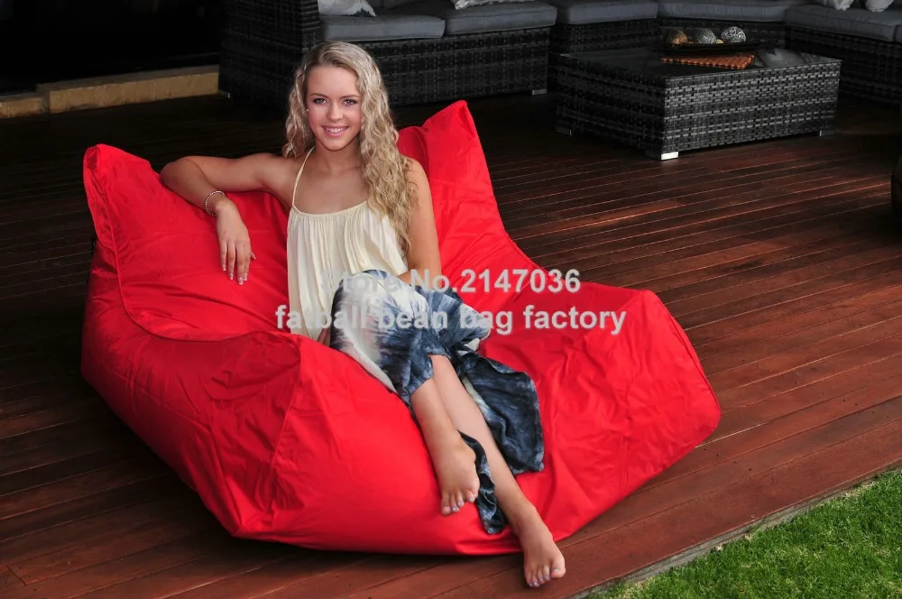 Red garden chair, outdoor floating bean bag sofa seat - water proof and color resistant