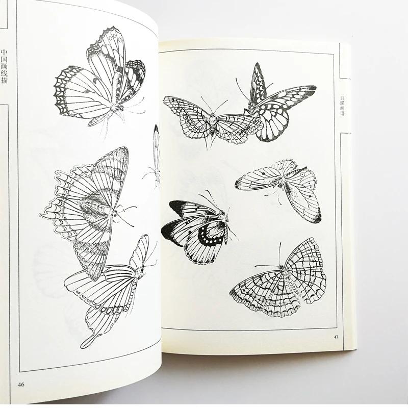 Hundred Butterflies Paintings Art Book by Liu Qinfang Coloring Book for Adults  Relaxation and Anti-Stress Painting Book