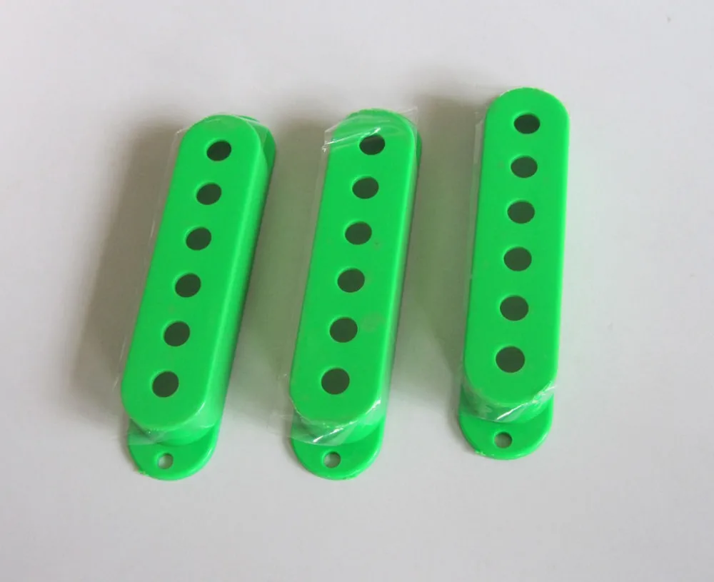 Set of 3 Green Single Coil Guitar Pickup Cover 52mm Pole fits ST