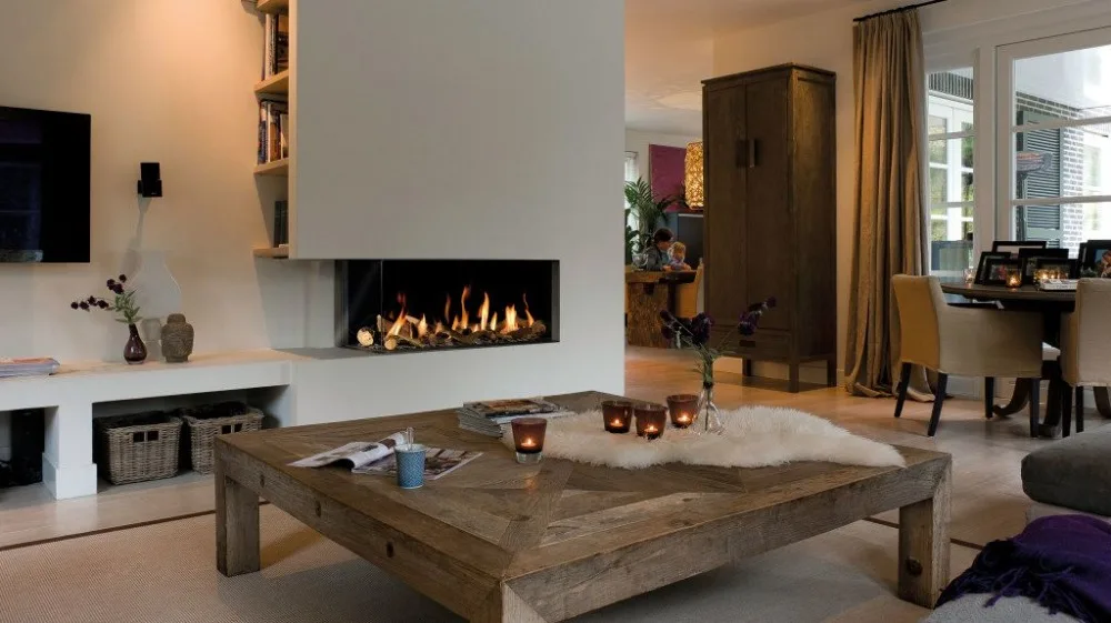 

Inno-Fire 36 inch real fire automatic intelligent smart ethanol electric fireplace heater insert