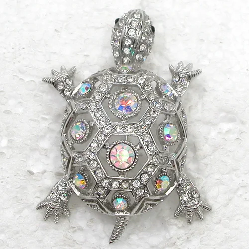 

Clear AB Rhinestone brooch Turtles Pin brooches C2026 AF