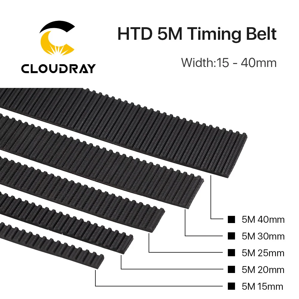 Cloudray HTD-5M Open Belt 5M Timing Belt 5M-15 20 25 30mm Polyurethane for CO2 Laser Engraving Cutting Machine