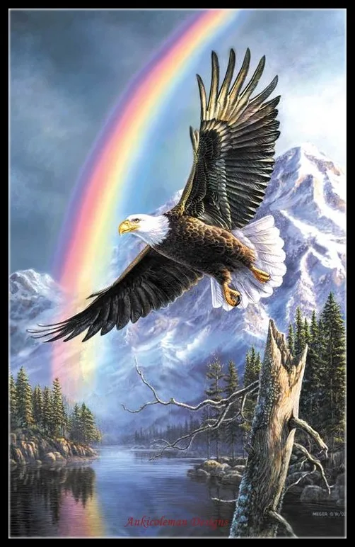 Embroidery Counted Cross Stitch Kits Needlework - Crafts 14 ct DMC DIY Arts Handmade Decor - Eagle of Promise