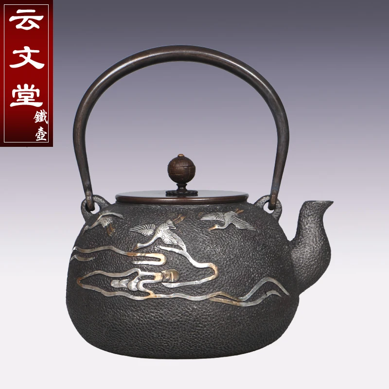 

1.3L Special Swan Scenery Cast Iron Handmake Teapot Kung Fu Tea Set Home Boil Kettle