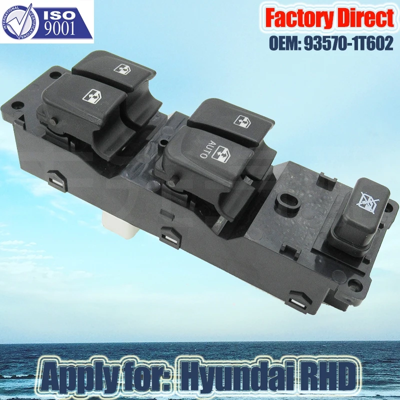 Factory Direct Auto Power Window Switch Apply for Hyundai Right Dirver Side auto switch RHD 93570-1T602 auto window switch