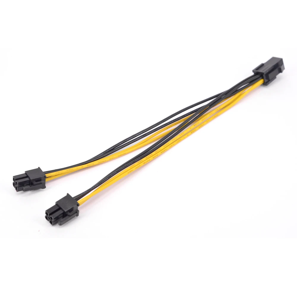 Cable de extensión de fuente de alimentación de CPU de 4 pines 18 AWG Y Splitter ATX 12V P4 puerto de alimentación hembra 1 a 2 Cable conector