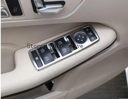 

For Benz E Class W212 Inner Door Armrest Window Switch Cover Trim 2010-2015 5pcs