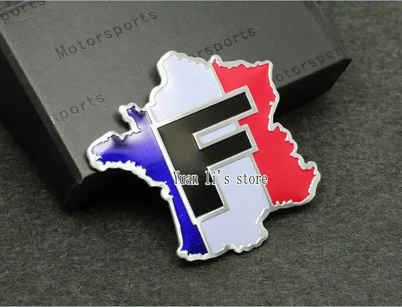 

1 Pcs 3D France Map Flag Emblem Badge Decal Sticker Car Auto Body Fender 55*53mm Car Styling