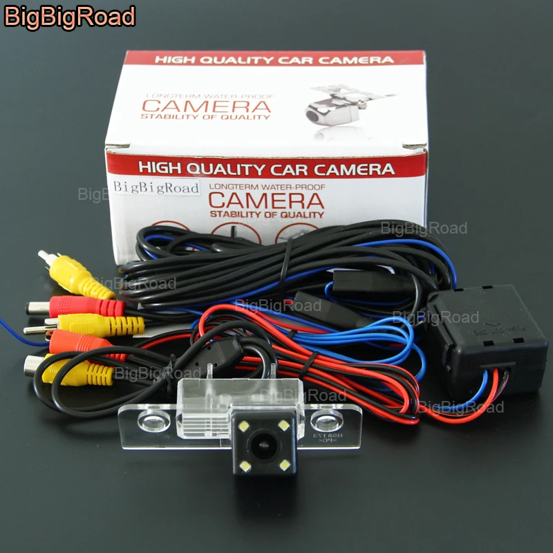 BigBigRoad Car Rear View Reverse Camera With Filter / Power Relay For Skoda Octavia 2008--2013 / Ford Mustang GT / CS 2005~2014