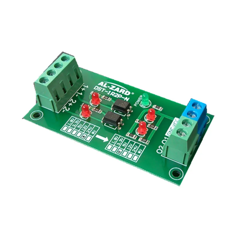 12V To 5V/12V To 24V/24V To 3.3V/24V To 5V 2 Channel Optocoupler Isolation Board PLC Signal Level Voltage Conversion Module