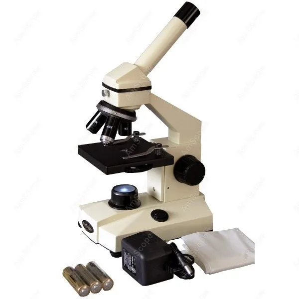 Student Biological Field Microscope + LED light--AmScope Supplies 40x-640x Student Biological Field Microscope + LED light