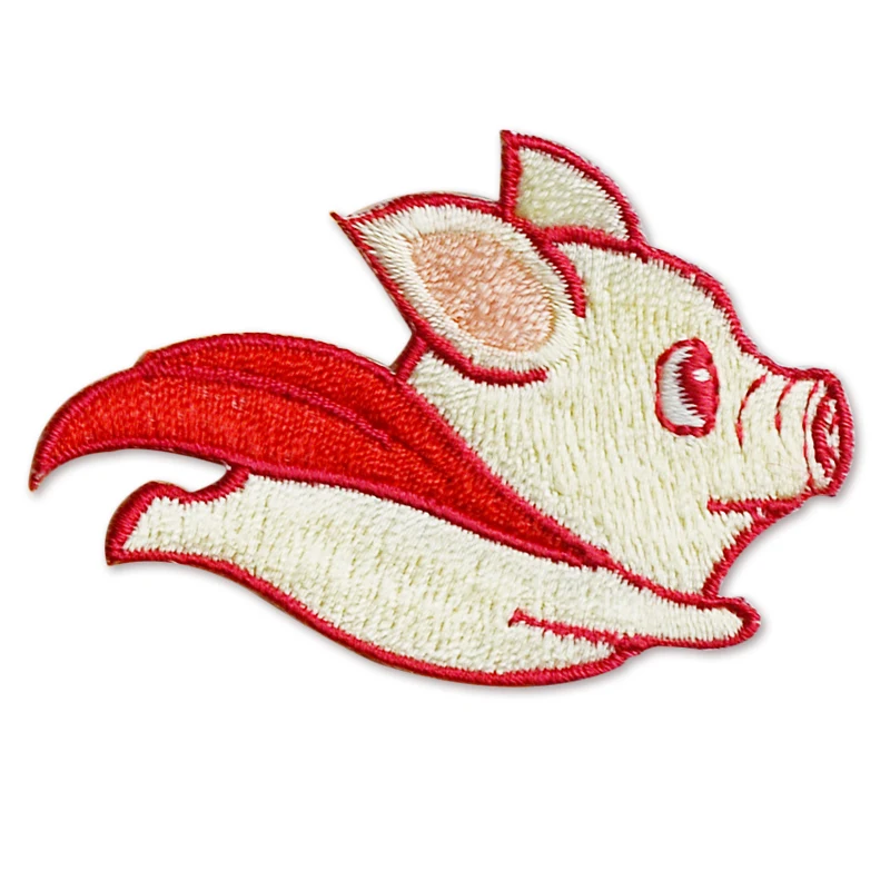 AHYONNIEX 1PC bestickte fliegen schweine fliegen hunde patch DIY stoff tier Aufkleber Nähen auf mode kinder anzug kleidung Loch patches