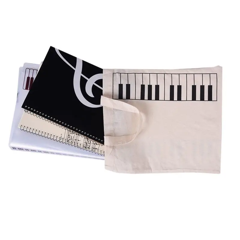 Portable Cotton and Linen Music Score Bag Keyboard Pattern Musical Bags Musical Instruments Appliance Bag Musical Bags Drop Ship