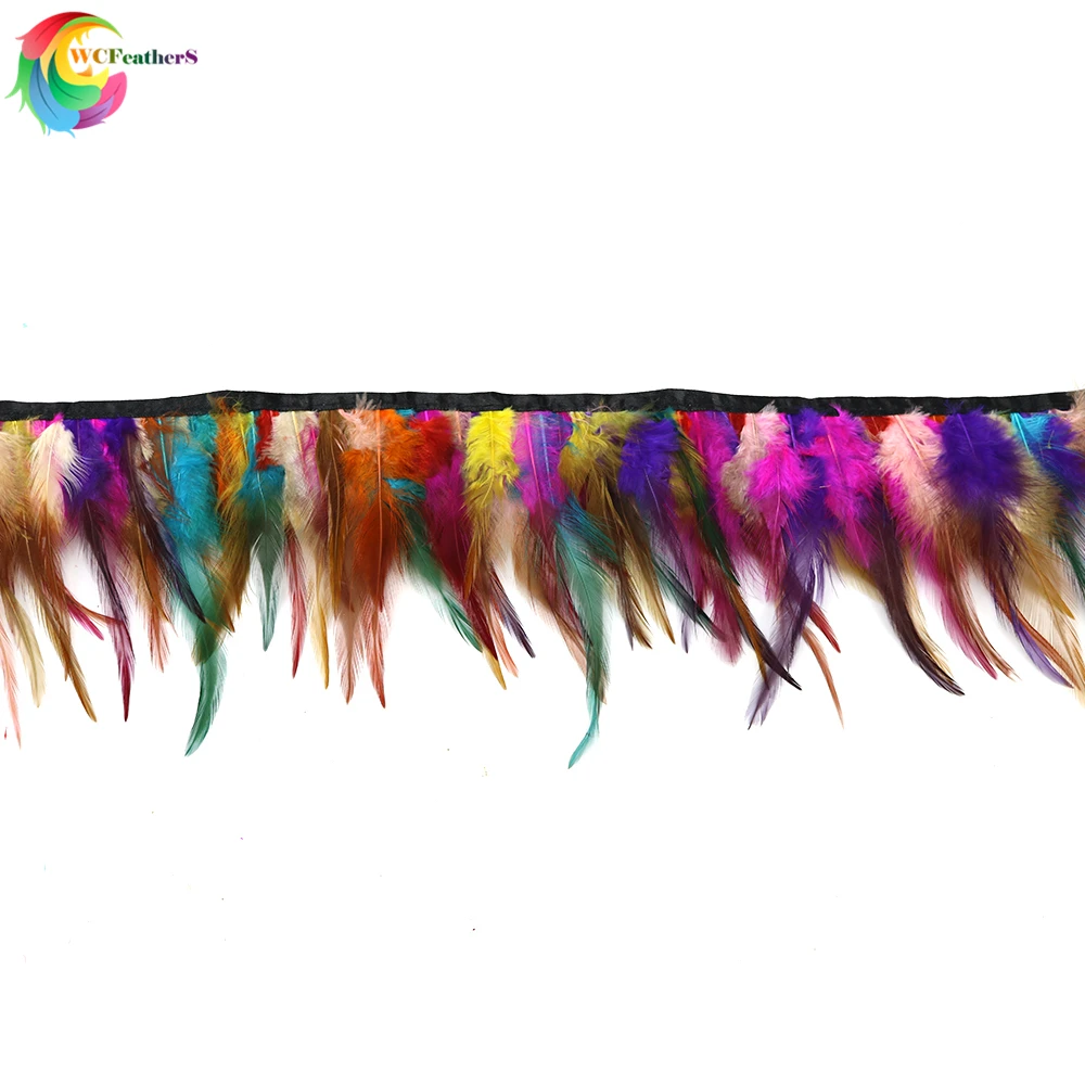 Nieuw! Multi Kleur Natuurlijke Geverfd Haan Veer Trims Hoogte 4-6Inch Diy Jurk Naaien Accessoires Decoratie Lint