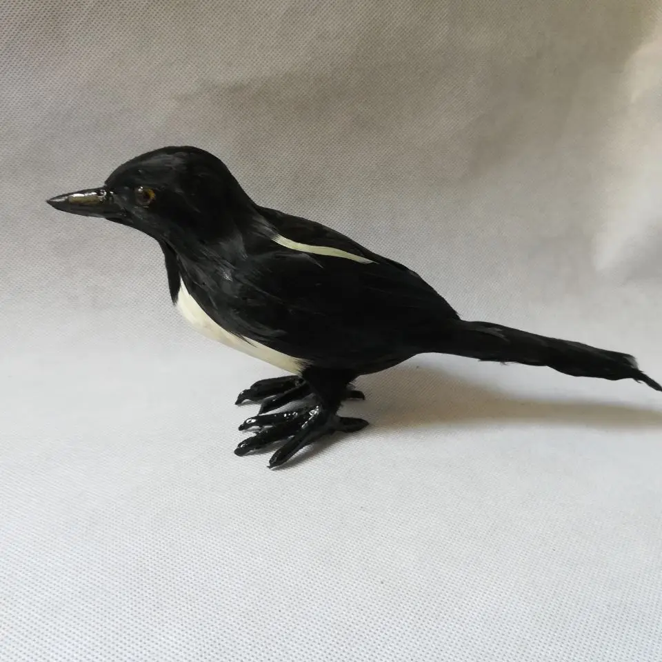 plastic&feathers real life toy bird magpie model about 25x13cm,home garden decoration toy w0588