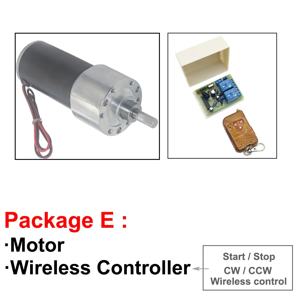 Magnete permanente 12V 24V DC motoriduttore coppia elevata elettrico basso numero di giri da 4 a 1270 giri/min In motore a corrente continua