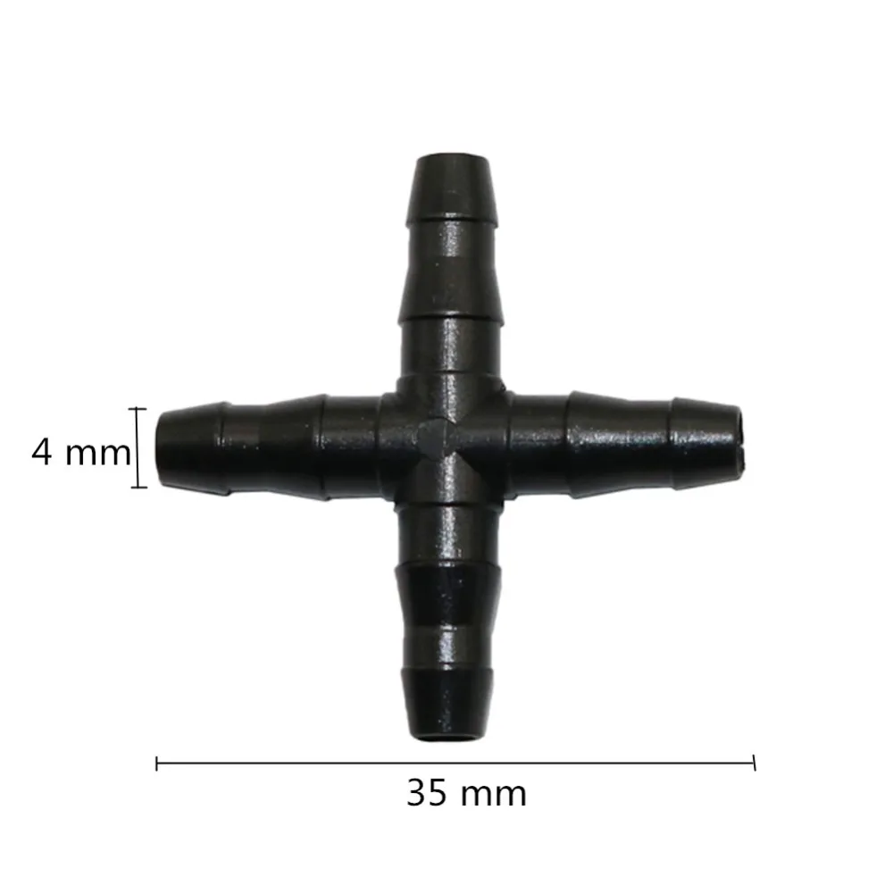 Garden 4/7 mm Hose connector Agriculture Irrigation 4-way hose splitters garden hose quick connector 1000 Pcs