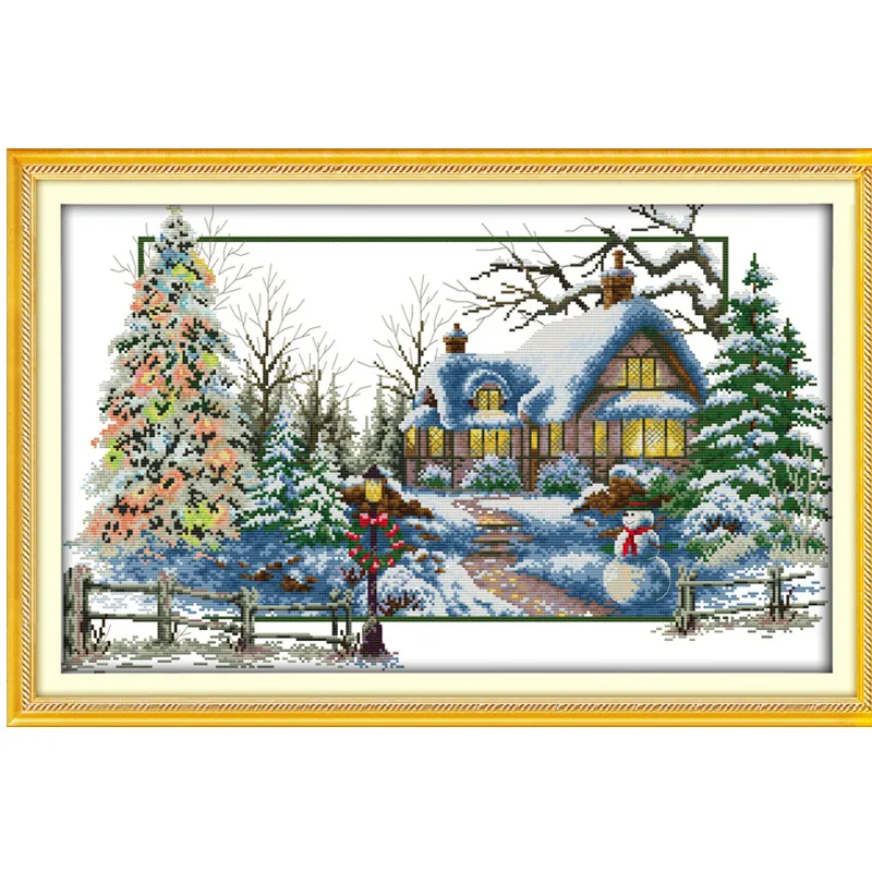 Counted Cross Stitch Kit Dome Spring Summer Autumn Winter Comes Four Seasons Season Comes House Set Cross-Stitch Kits Home Town