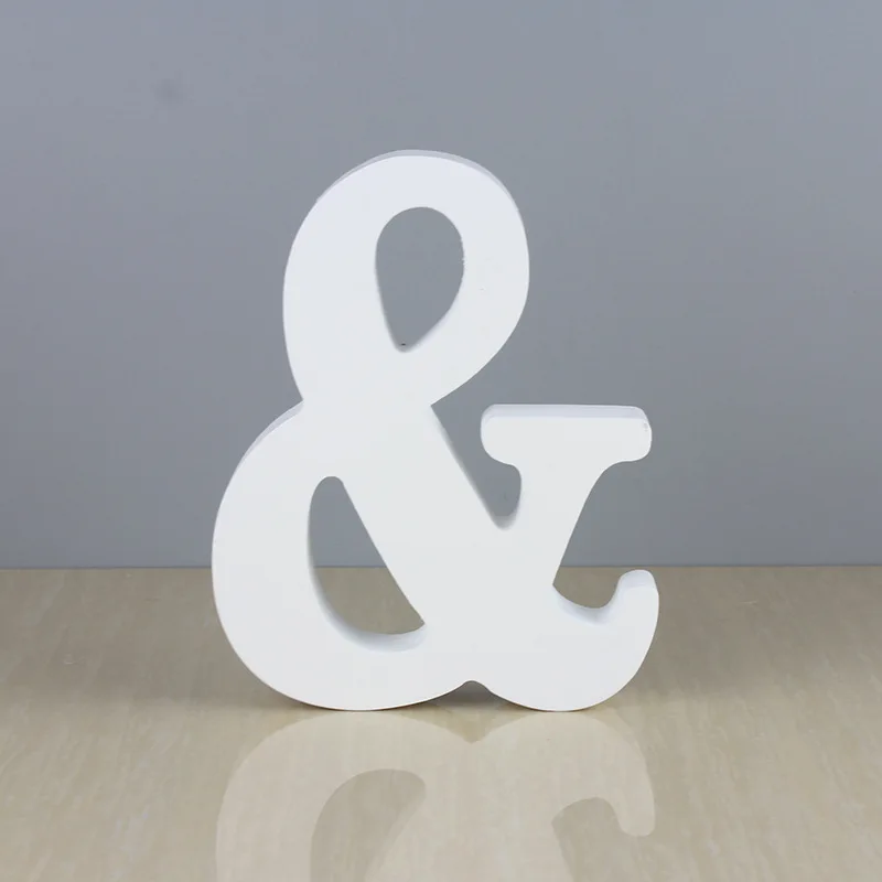 Wooden 26 English Letters A To Z Figures Birthday Propose Party Ornament White Pink Alphabet Large Size Letters Room Decoration