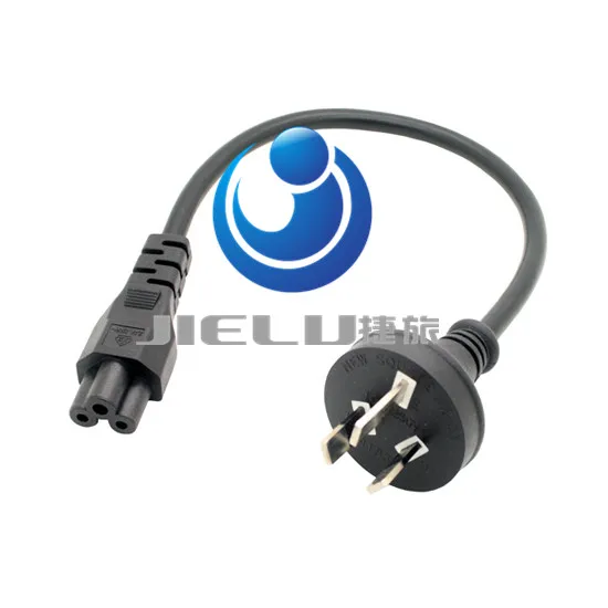 Australia right angled plug to IEC 320 C5 3pin Micky power lead cable 30cm,