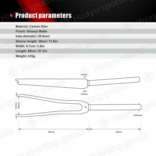Imagen 2 del producto KEDDIE-horquilla totalmente de carbono, nuevo estilo, horquilla para bicicleta de carretera, piezas de bicicleta 1-1/8 700c, superligera, 350g, acabado de 12k, accesorios para ciclismo de carbono