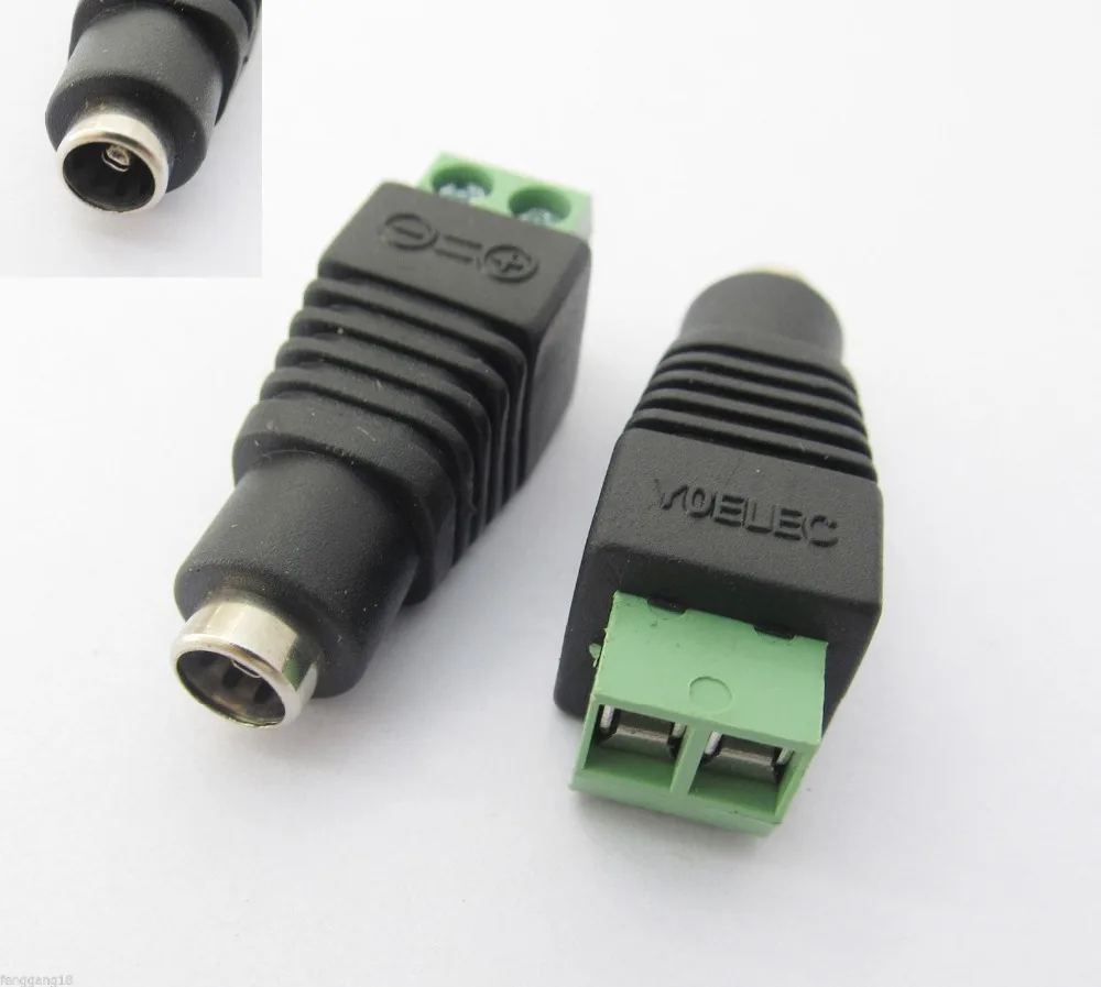 10 шт., разъём питания для камеры видеонаблюдения, 5,5 мм x 2,1 мм, 2,1 мм