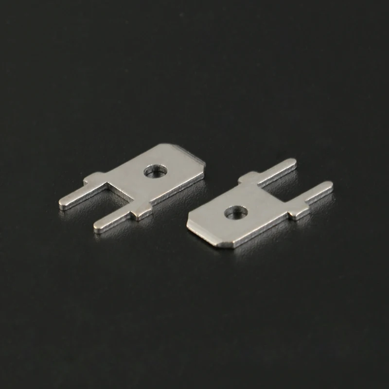 50pcs 2.8/4.8/6.3MM Inserts Plug male Terminal PCB Solder lug thickness 0.8 two legs ,PCB welding sheet