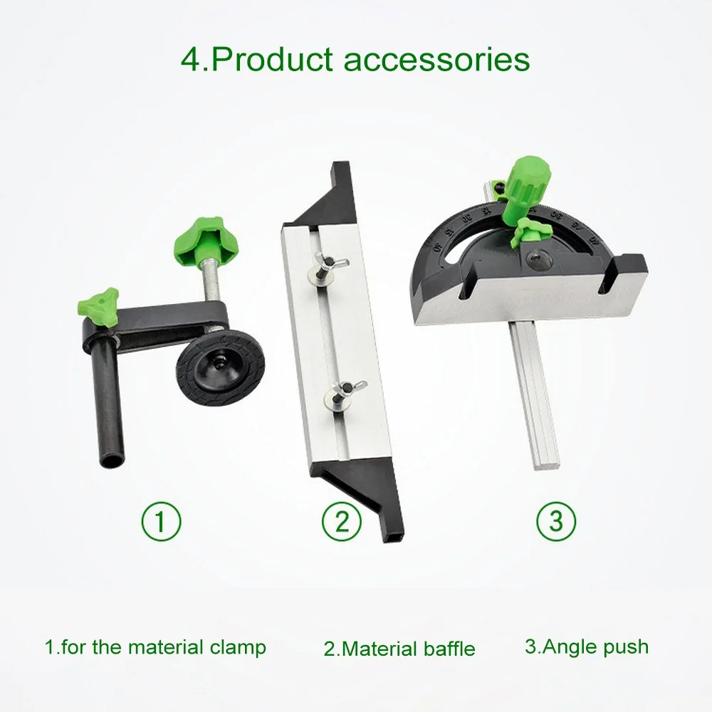 Tavolo Seghe Speciale Angolo di Pusher Durevole FAI DA TE Falegname Lavorazione Del Legno Angolo Push Righello Tavolo Seghe Mitra Manometro In Alluminio Strumento