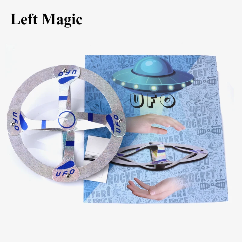 UFO Floating Fly Magic tricks Mystery Mid Air Fly Saucer UFO magic Props Outdoor Funny Toy For Kids Gift  Close Up Stage Magic